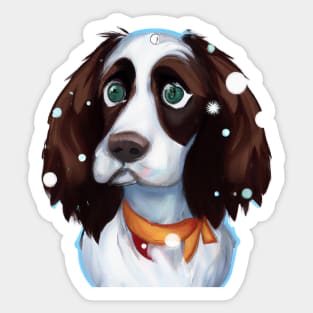 Cute English Springer Spaniel Drawing Sticker